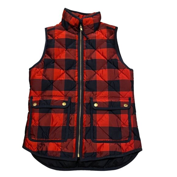 J. Crew Jackets & Blazers - J. Crew Women's Puffer Navy & Red Vest - Size XXS - Like New!